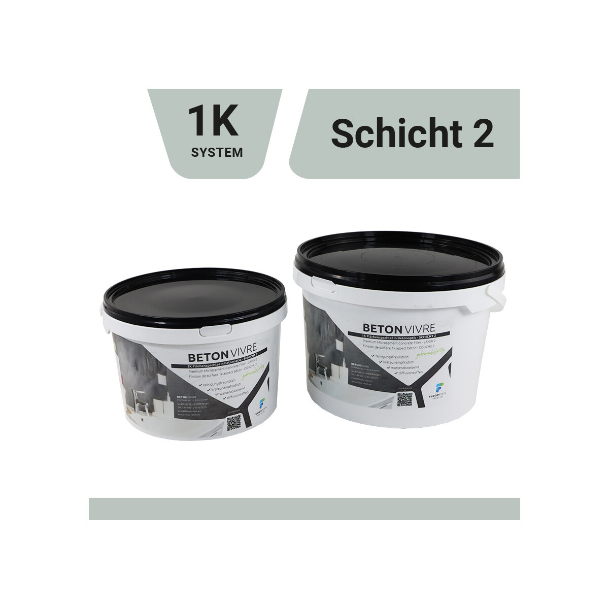 1K Flächenspachtel in Betonoptik - SCHICHT 2 - BETON VI