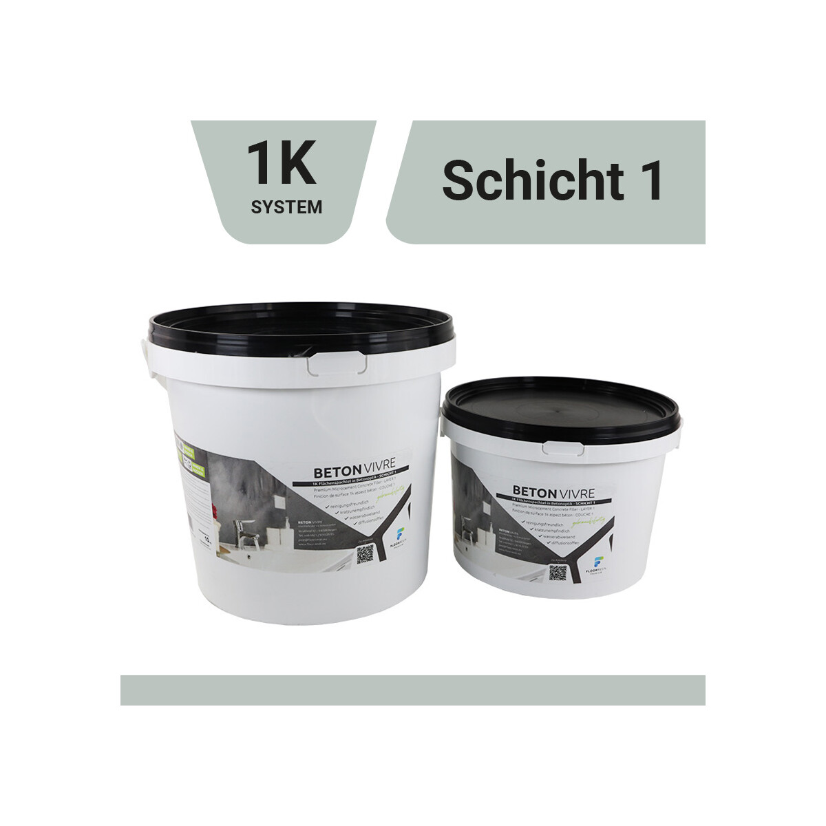 1K Flächenspachtel in Betonoptik - SCHICHT 1 - BETON VI