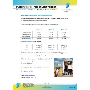 FLOORRESIN Premium Argoflex Protect Gummi Estrich System Argoflex Protect System M