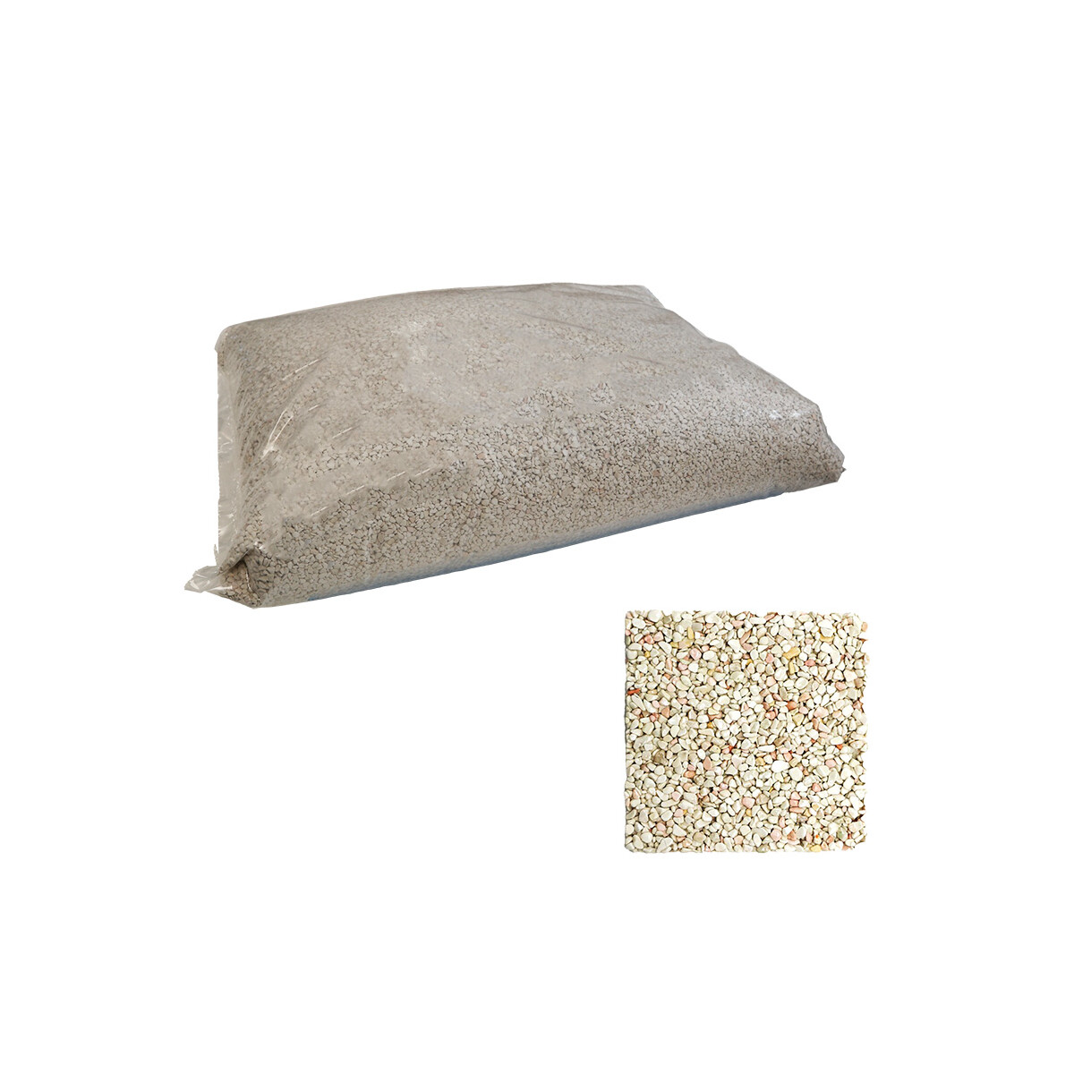 Steinteppich Marmorkiesel Bianco Verona  box