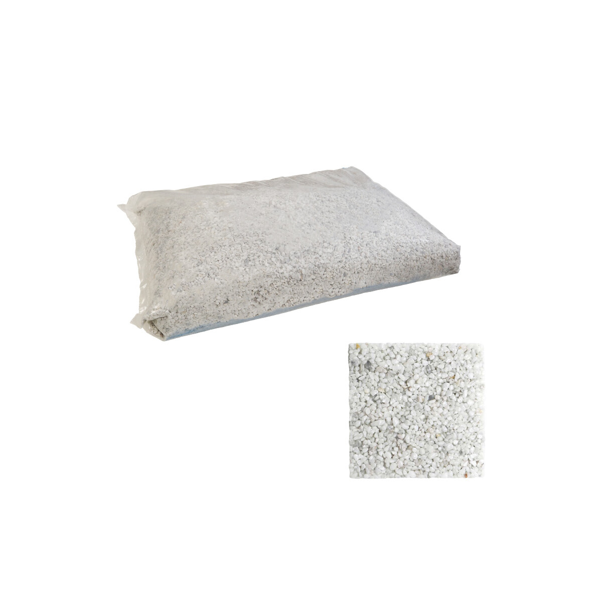 Steinteppich Marmorkiesel Bianco Carrara - White 25 kg