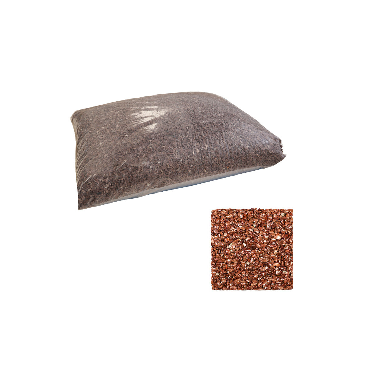 Steinteppich Marmorkiesel Marrone Mogano - Brown 25 kg