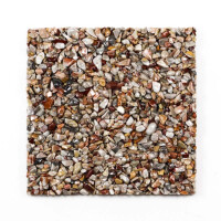 Steinteppich Marmorkiesel Arabescato - Brown Mix 25 kg