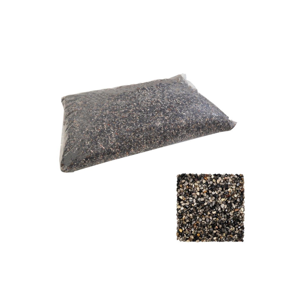 Steinteppich Marmorkiesel Grigio Ghedi - Brown Grey 25 kg