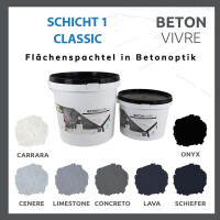 1K Flächenspachtel in Betonoptik - SCHICHT 1 - BETON VIVRE - Classic Line