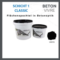 1K Flächenspachtel in Betonoptik - SCHICHT 1 - BETON VIVRE - Classic Line 5,4 kg  ONYX