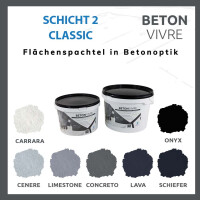 1K Flächenspachtel in Betonoptik - SCHICHT 2 - BETON VIVRE - Classic Line