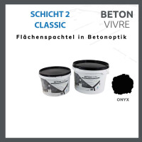 1K Flächenspachtel in Betonoptik - SCHICHT 2 - BETON VIVRE - Classic Line 2,04 kg ONYX