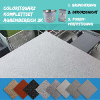 FLOORRESIN Steinteppich Komplett-Set - OUTDOOR versiegelt - 2K und Coloritquarz