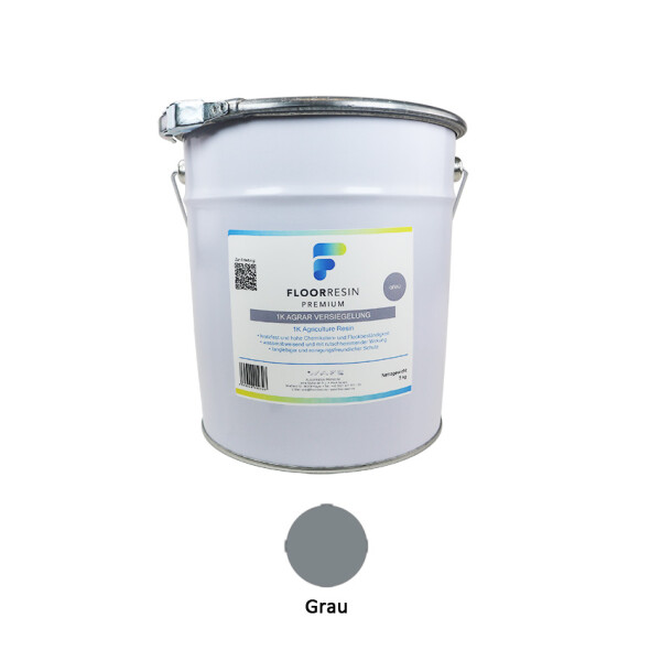 FLOORRESIN 1K Premium Agrar Versiegelung farbig 5 kg in Grau
