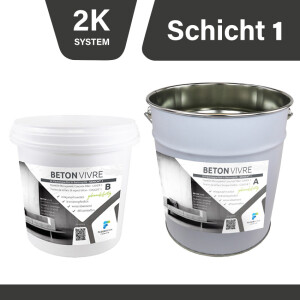 2K Microzement Spachtel in Betonoptik - SCHICHT 1 - BETON...