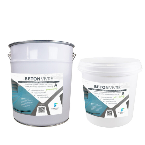 2K Microzement Spachtel in Betonoptik - SCHICHT 2 - BETON VIVRE