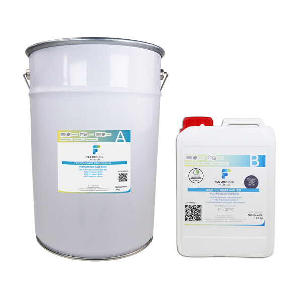 FLOORRESIN 4000 Premium Base Coat Resin System 7,5 kg (A 5 kg + B 2,5 kg)