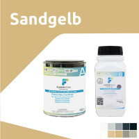 FLOORRESIN 4000 Premium Base Coat Resin System - CLASSIC LINE 800 g (A 550 g + B 250 g) Sandgelb ähnlich RAL 1002