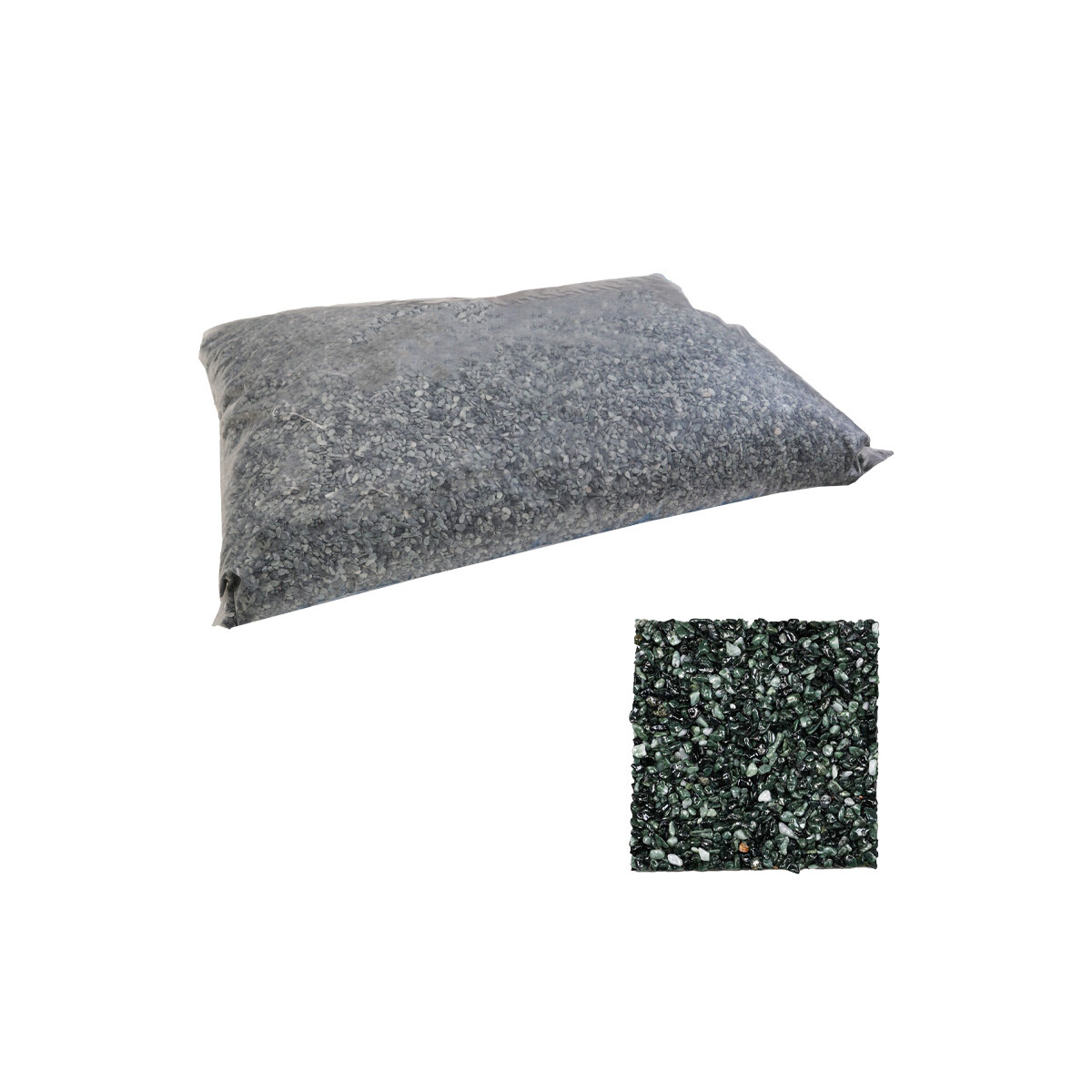 Steinteppich Marmorkiesel 4,0 - 8,0 mm Verde Alpi - Green Gr