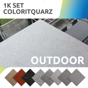 FLOORRESIN Steinteppich Komplett-Set - OUTDOOR - 1K und...