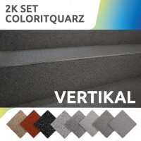 FLOORRESIN Steinteppich Komplett-Set - VERTIKAL - 2K und Coloritquarz